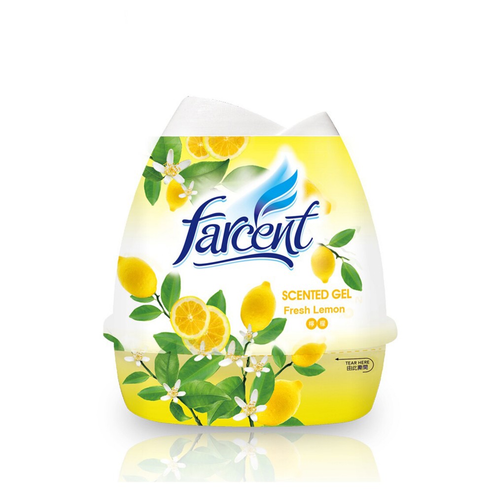 Farcent Air Freshener Scented Gel Fresh Lemon 200g