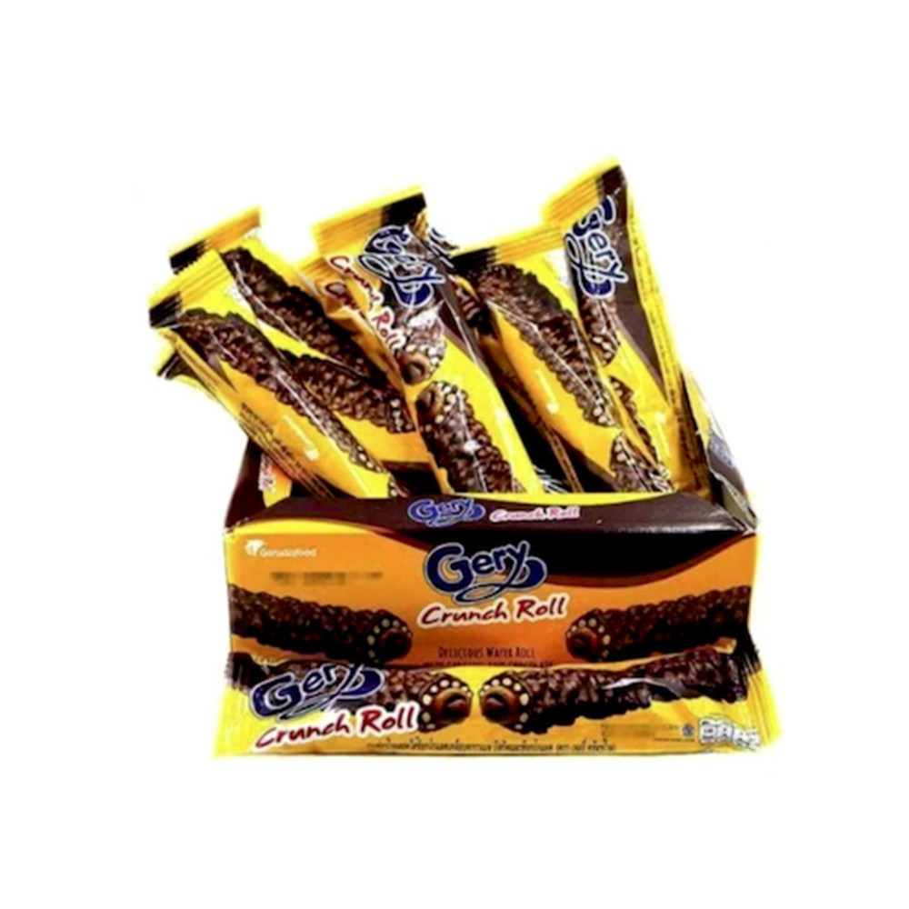 Gery Delicious Wafer Roll With Caramel And Chocolate 12s 228g