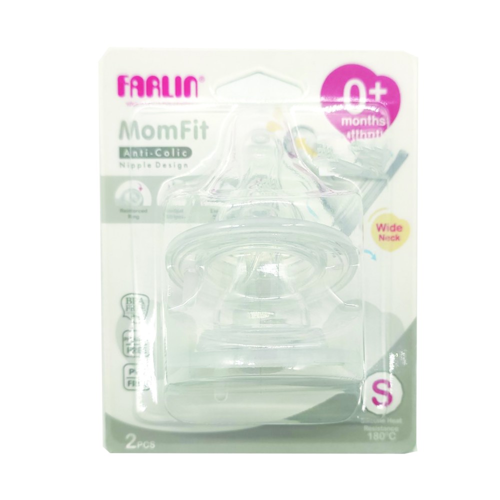 Farlin Mother's Anti-Colic Nipple Wide-Neck 0Month+