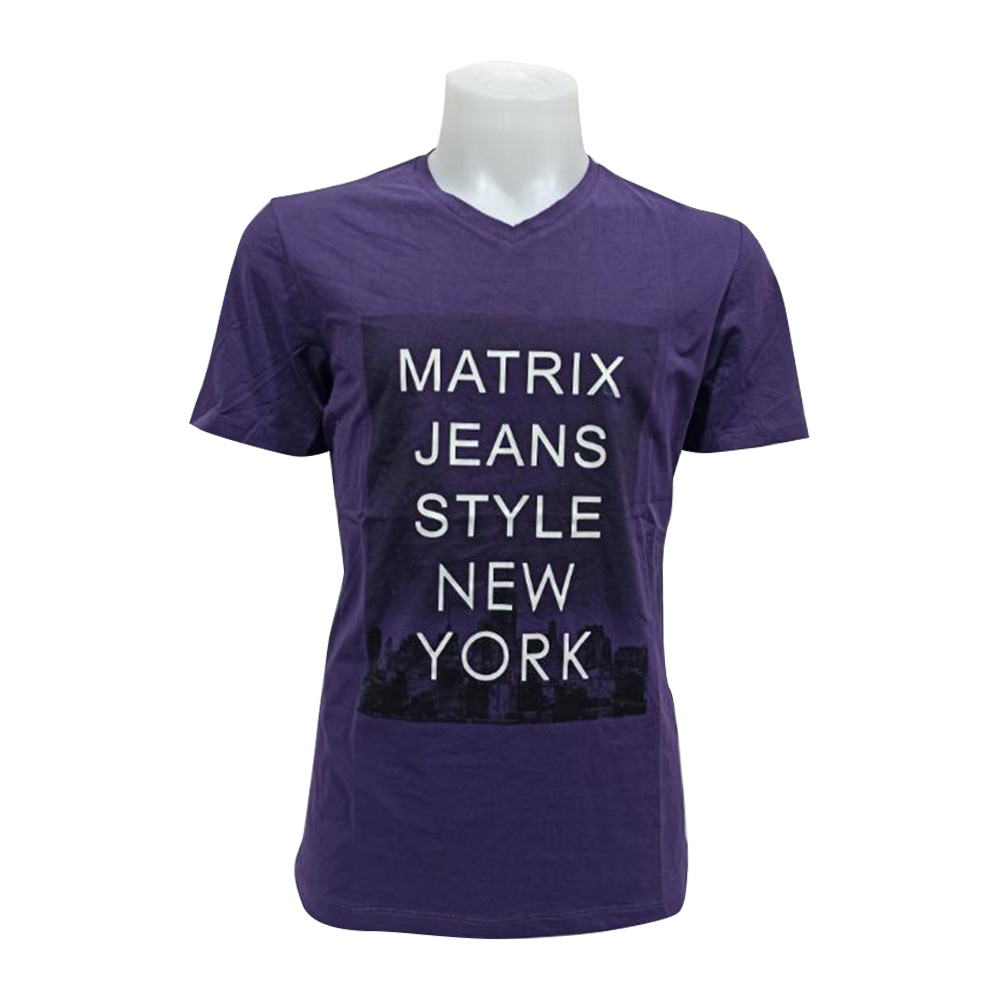 Matrix Men T Shirt S/S No-8016 Purple (Size-S to 3Xl)