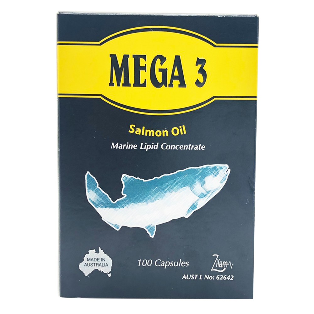 Mega 3 Salmon Oil Marine Lipid Concentrate 100 Capsule