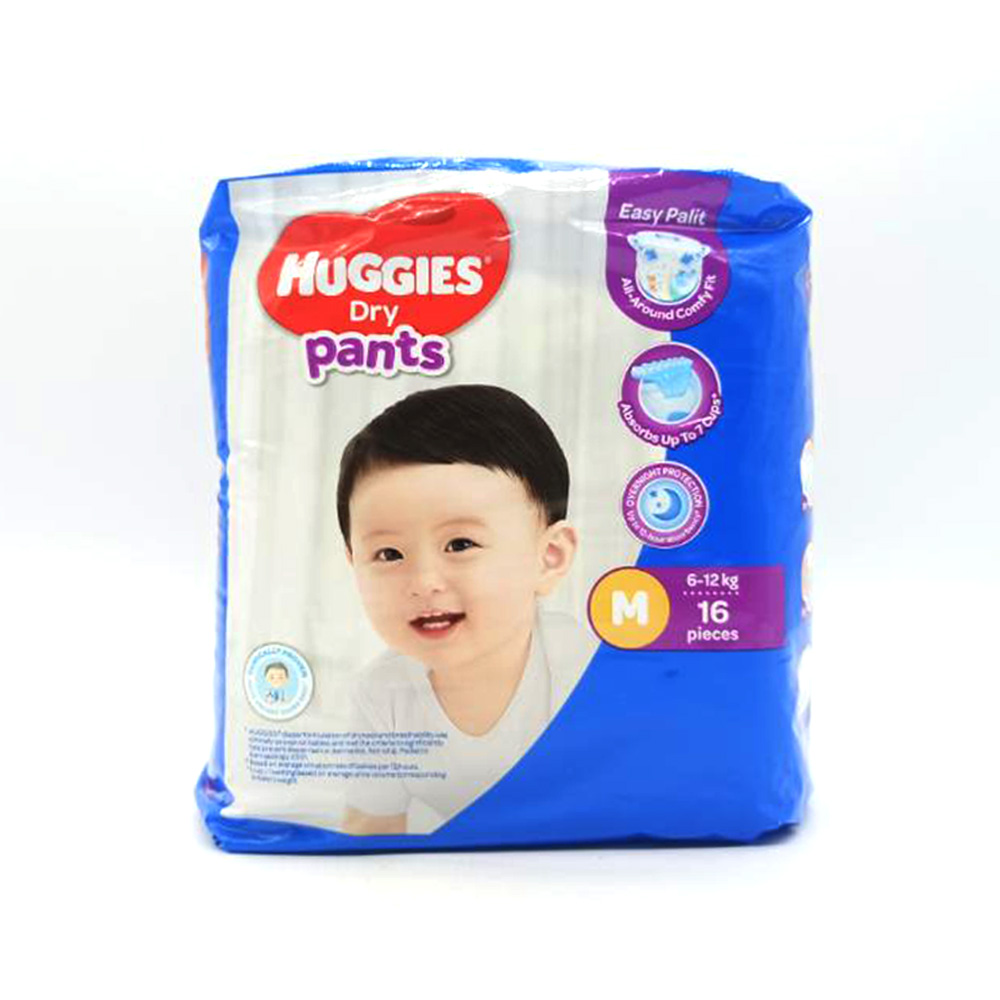 Huggies Dry Baby Diaper Pants 16's Size-M  