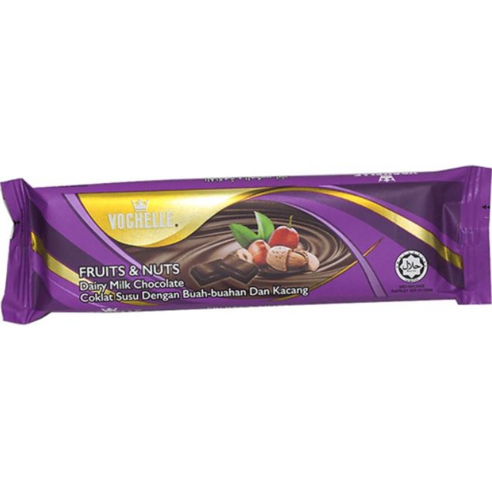 Vochelle Fruits & Nuts Dairy Milk Chocolate 40g