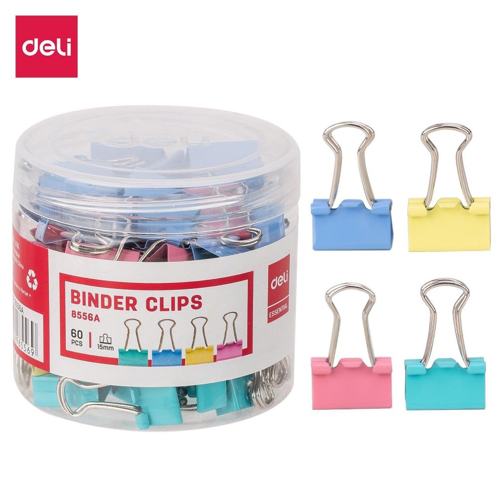 Deli Binder Clips 8556A 60pcs