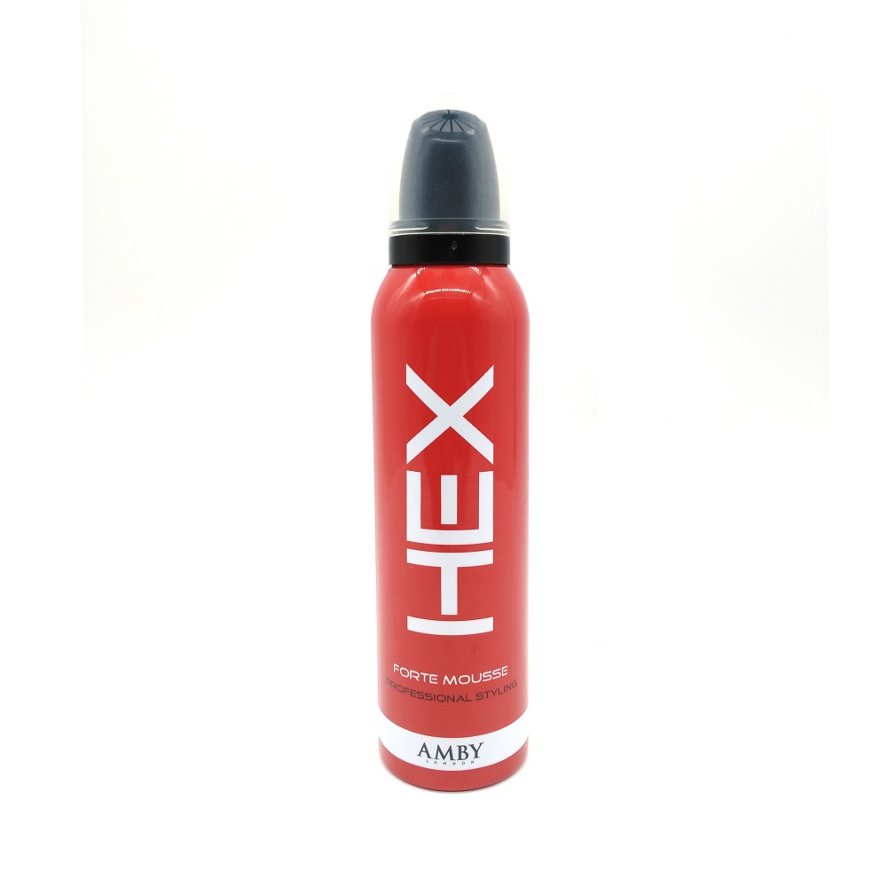 Amby London Hex Men Professional Hair Styling Forte Mousse 150g