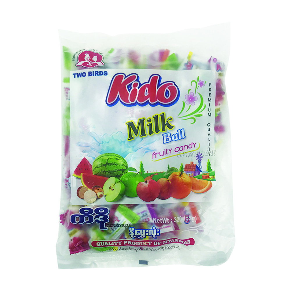 Kido Fruity Candy Milk Ball 78's 320g