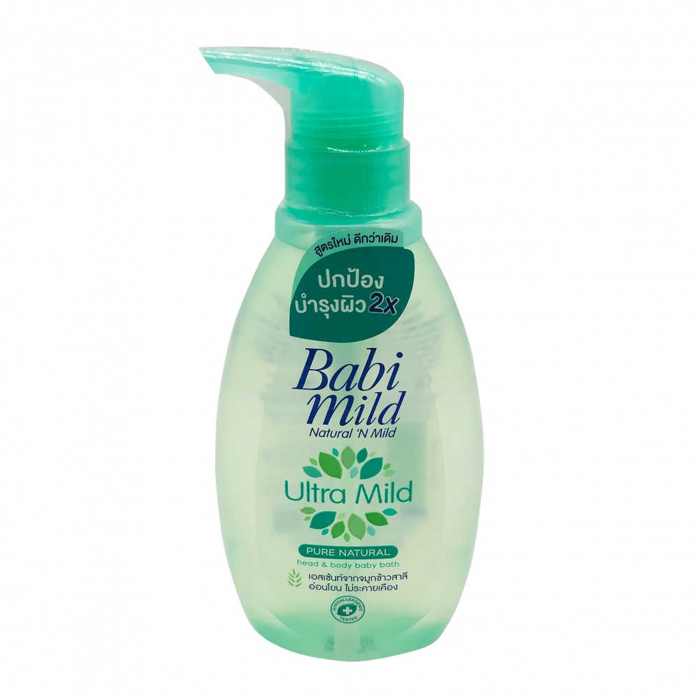Babi Mild Pure Natural Head & Body Baby Bath Ultra Mild 400ml