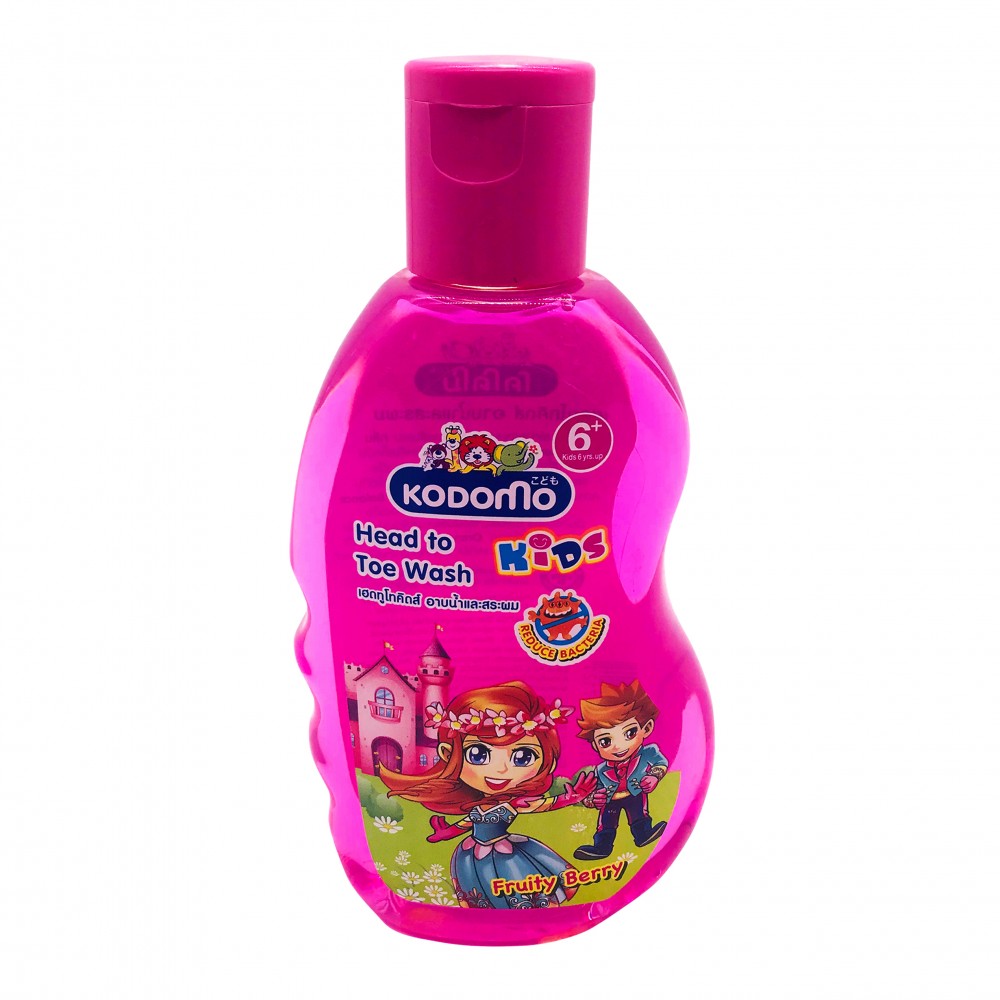 Kodomo Kids Head To Toe Wash Fruity Berry 200ml