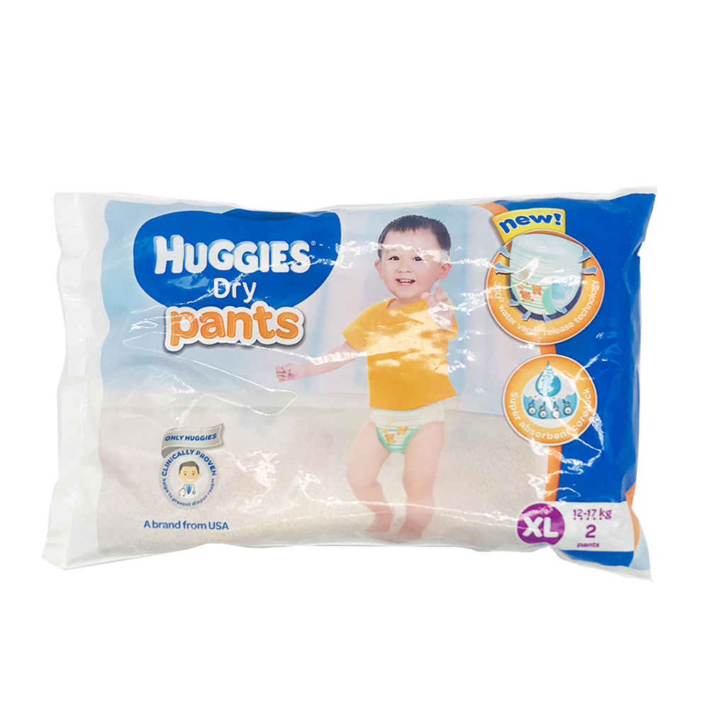 Huggies Dry Baby Diaper Pants 2's Size-Xl