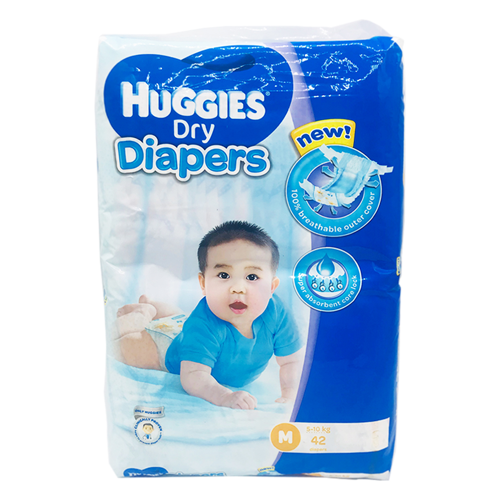 Huggies Dry Baby Diaper 42's Size-M