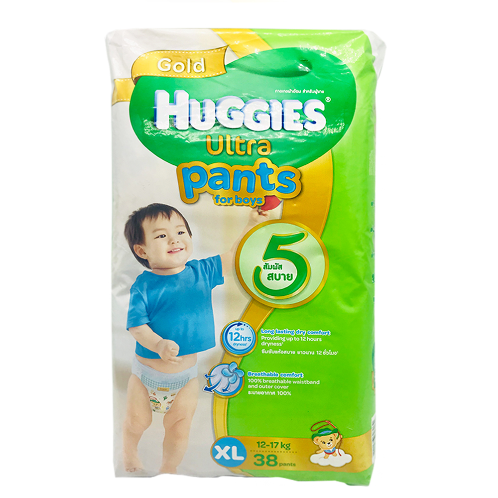 Huggies Gold Ultra Baby Diaper Pants 38's Size-Xl (Boys)