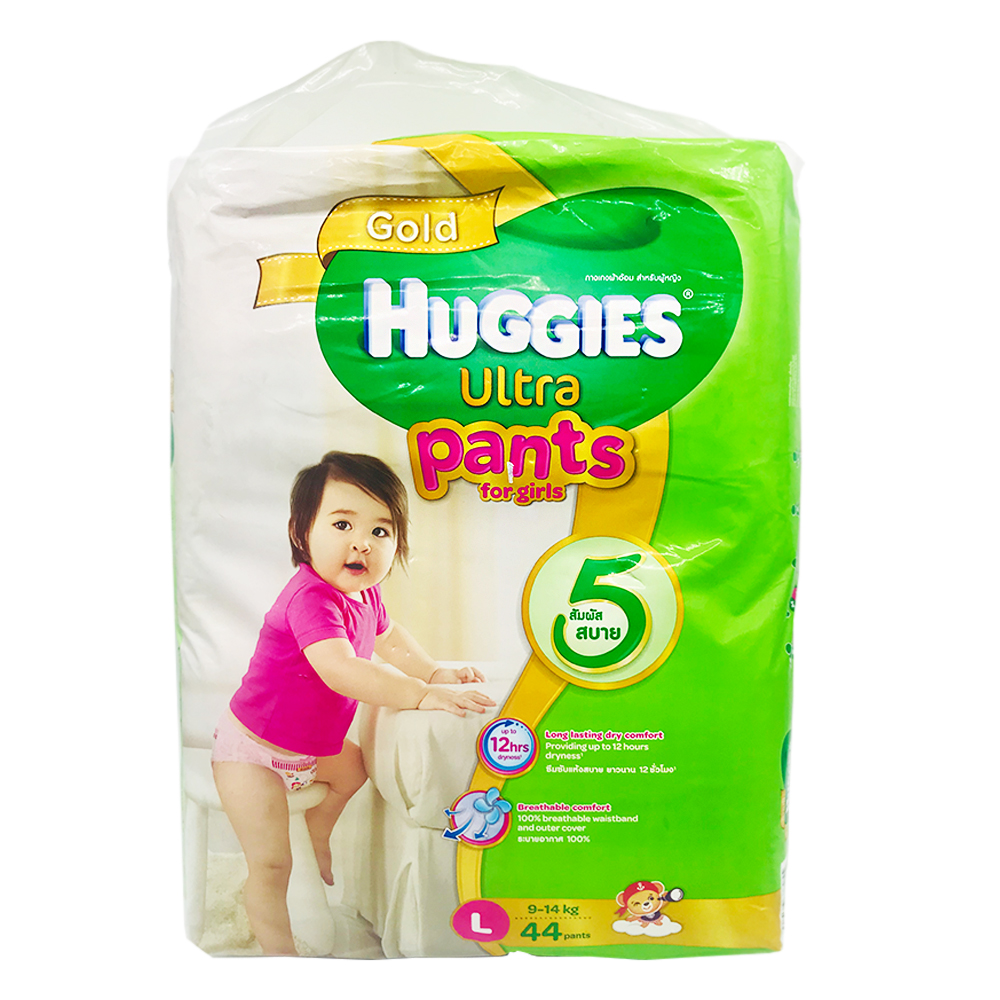 Huggies Gold Ultra Baby Diaper Pants 44's Size-L (Girls)