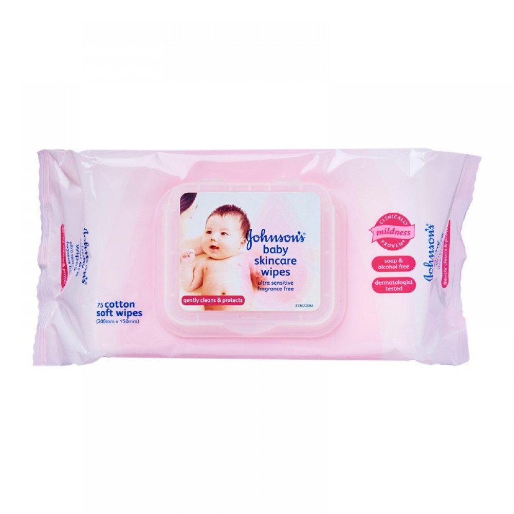 Johnson’s Baby Skincare Wipes Fragrance Free 75's