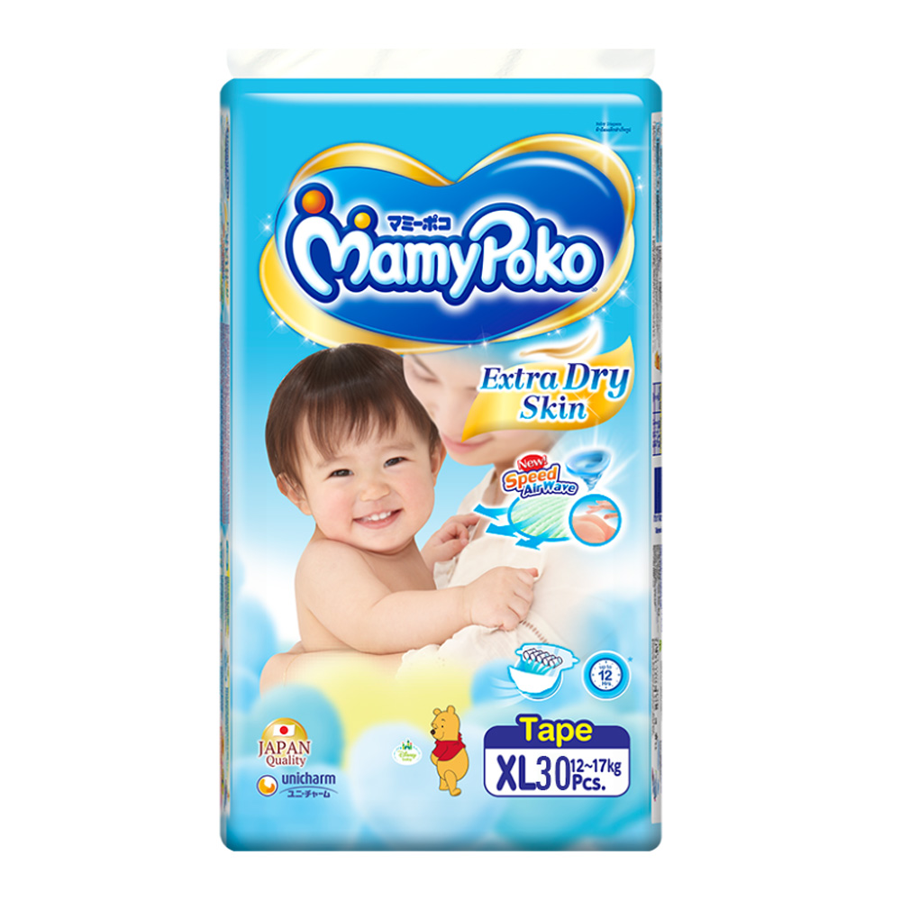 Mamy Poko Baby Diaper Extra Dry Skin 30's Size-Xl
