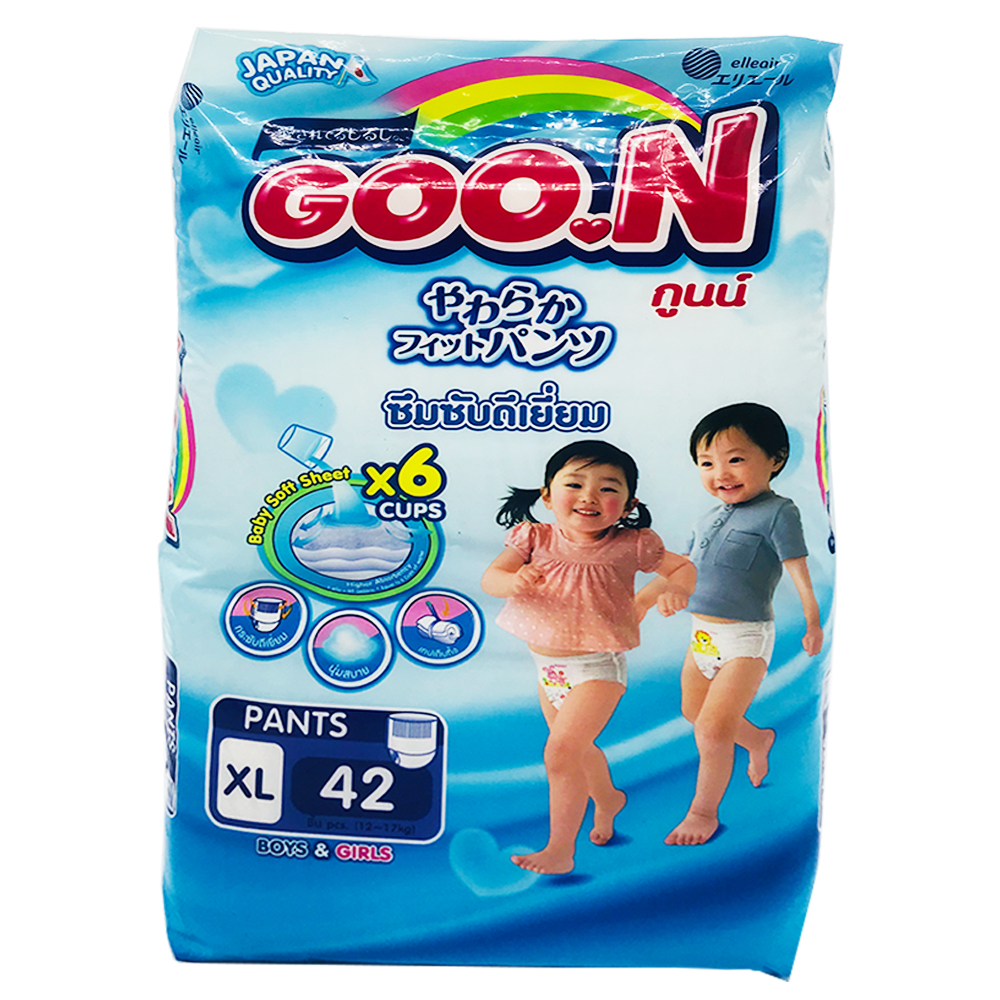 Goon Premium Baby Diaper Pants 42's Size-Xl (Boys & Girl)