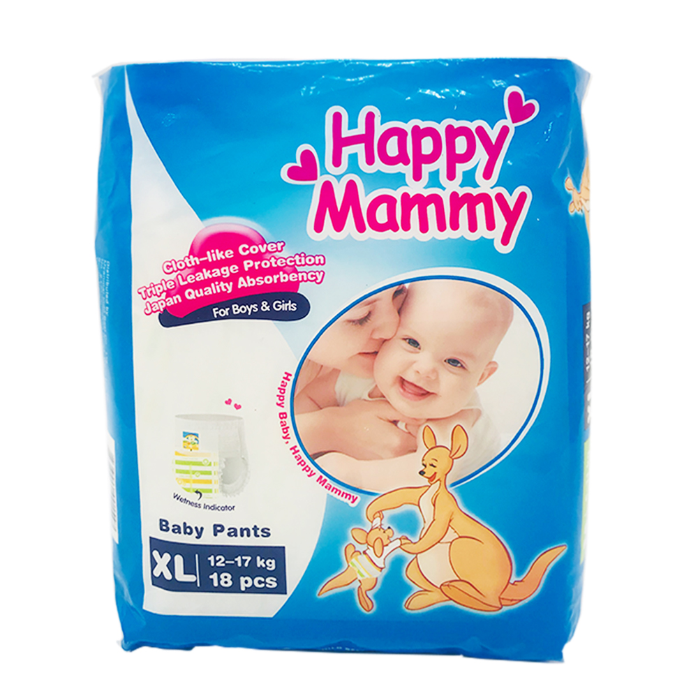 Happy Mammy Baby Diaper Pants 18's Size-Xl (Boys & Girls)