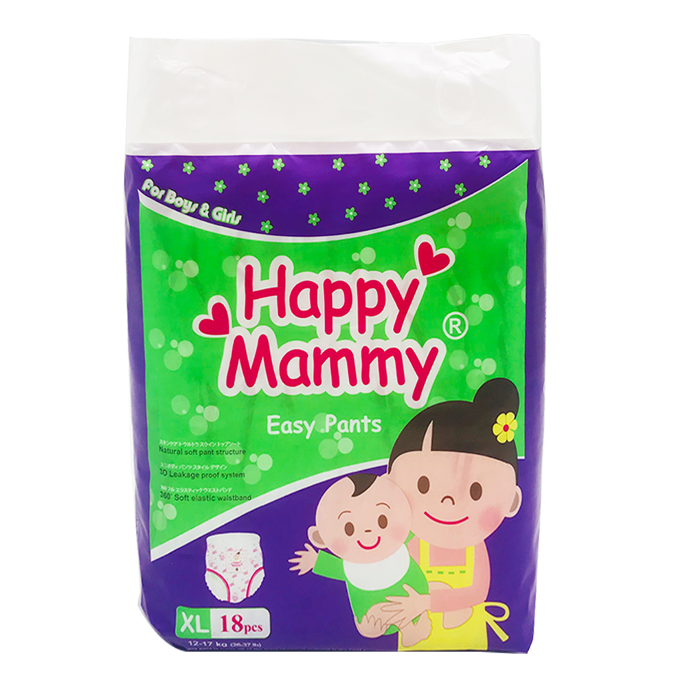 Happy Mammy Easy Baby Diaper Pants 18's Size-Xl (Boys & Girls)
