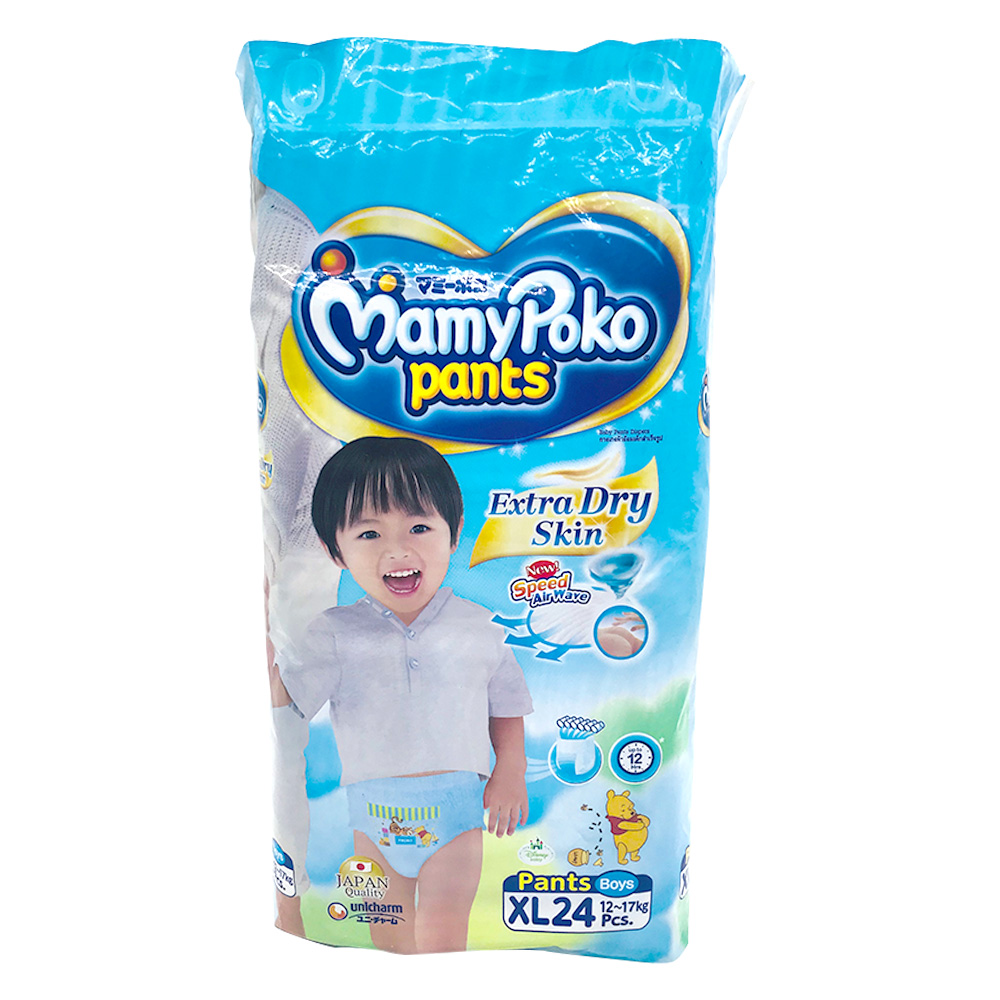 Mamy Poko Diaper Pants Extra Dry Skin 24's Size-Xl (Boys)
