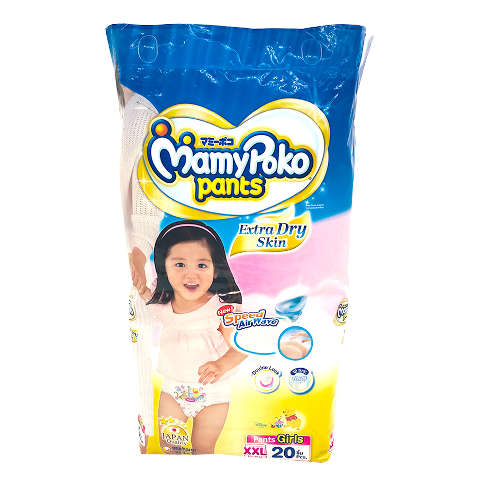 Mamy Poko Diaper Pants Extra Dry Skin 20's Size-Xxl (Girls)