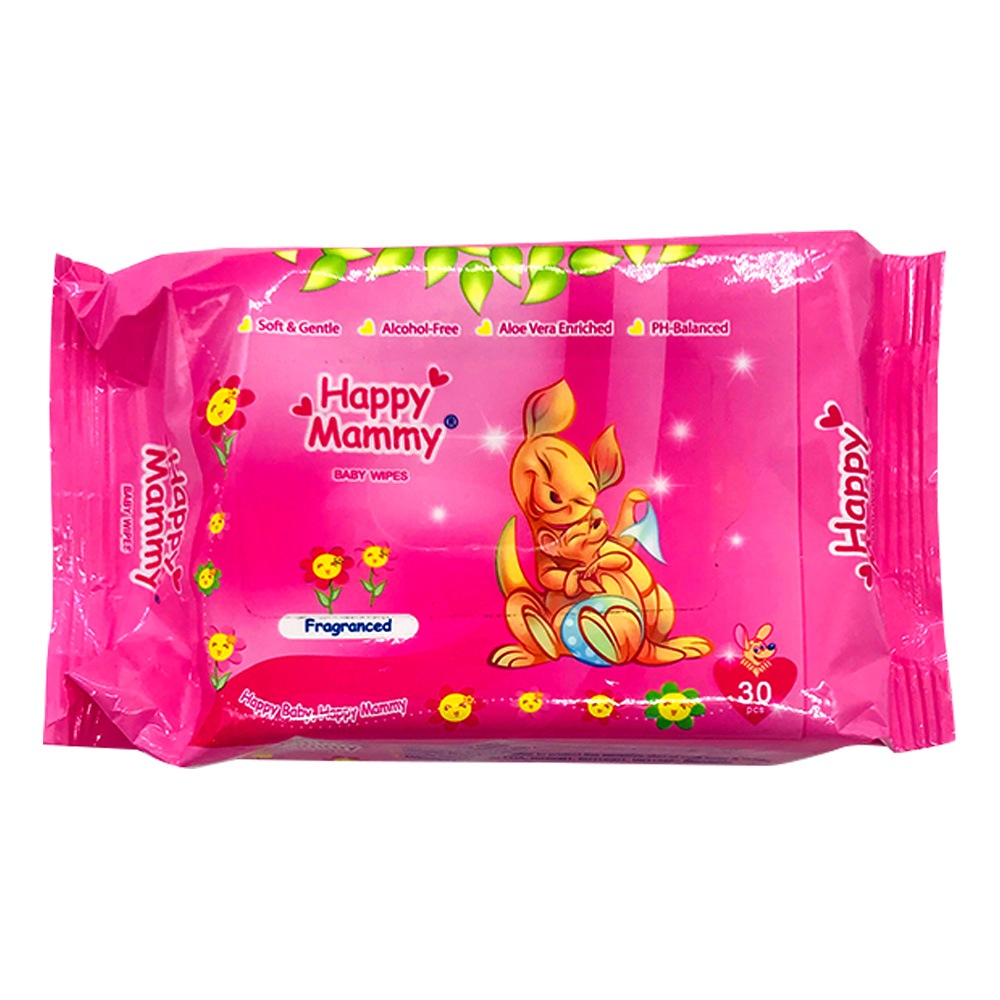 Happy Mammy Baby Wipes Fragranced 30's