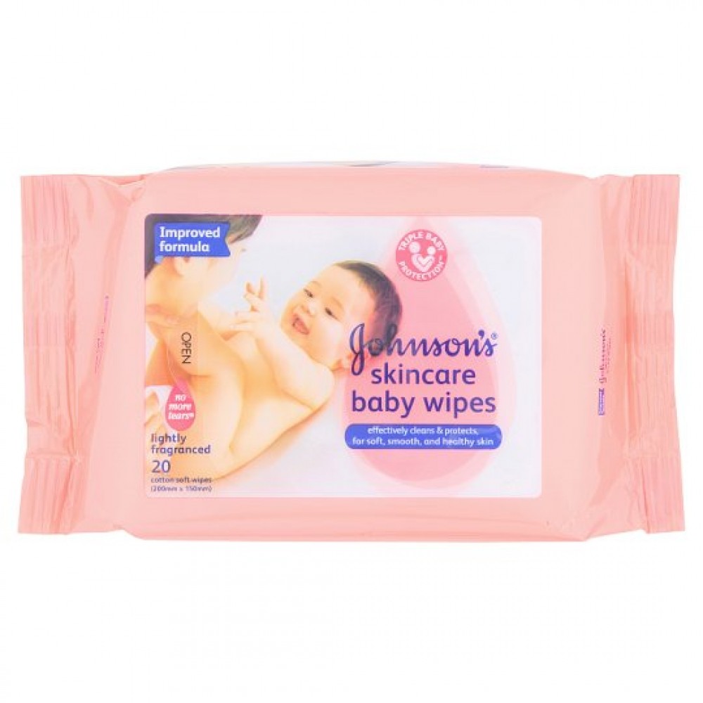 Johnson's Baby Skincare wipes Light Fragrance free 20's