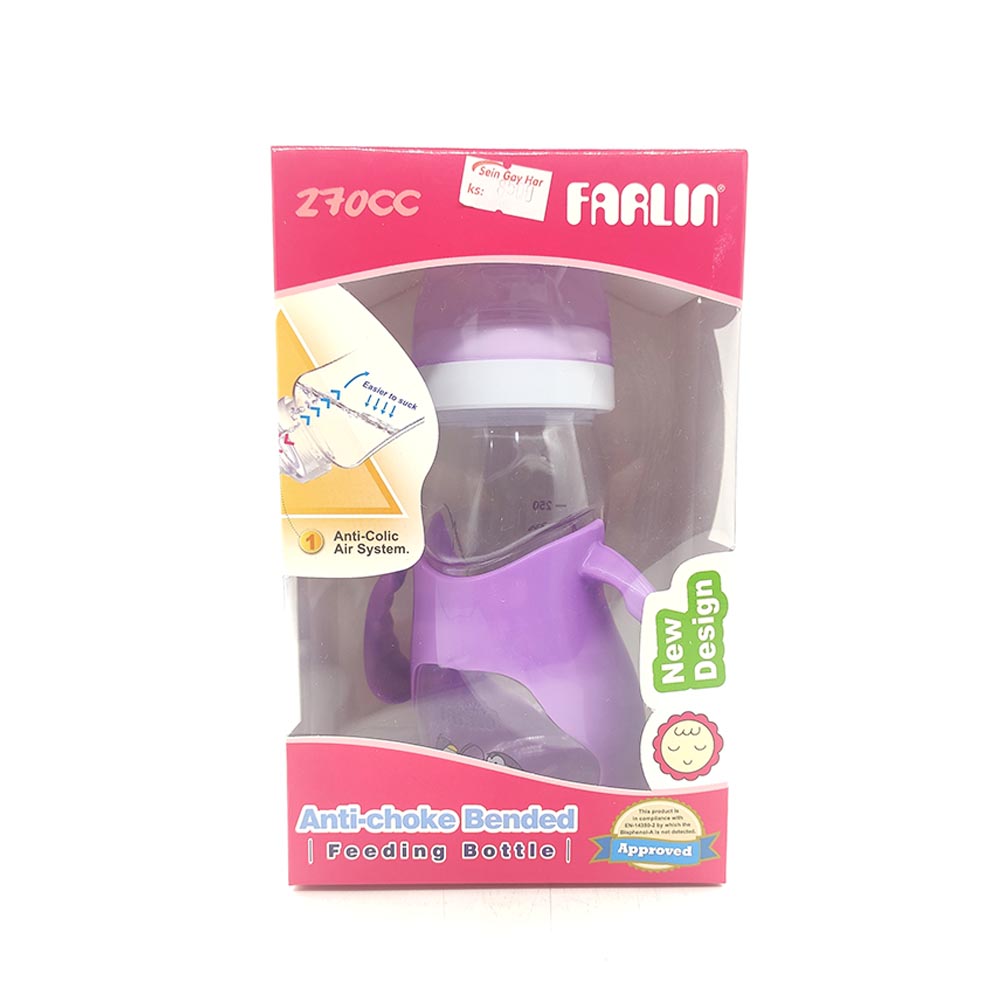 Farlin Anti-Choke Bended Feeding Bottle 270cc