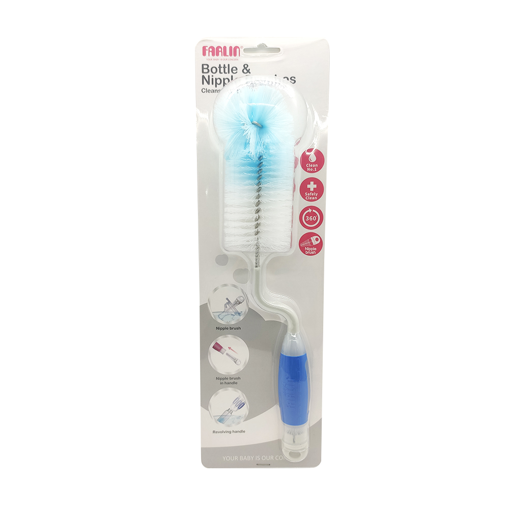 Farlin Bottle & Nipple Brushes Cleans Effortlessly BF-263