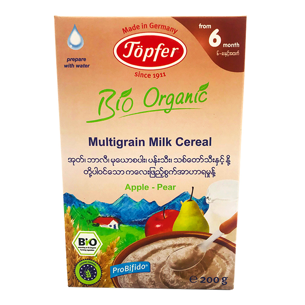 Topfer Bio Organic Multigrain Milk Cereal Apple-Pear 200g