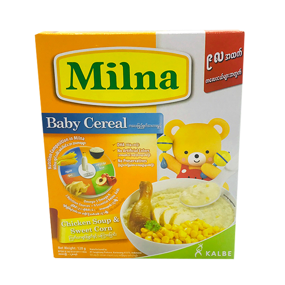 Milna Baby Cereal Chicken Soup & Sweet Corn (9 Months Above) 120g