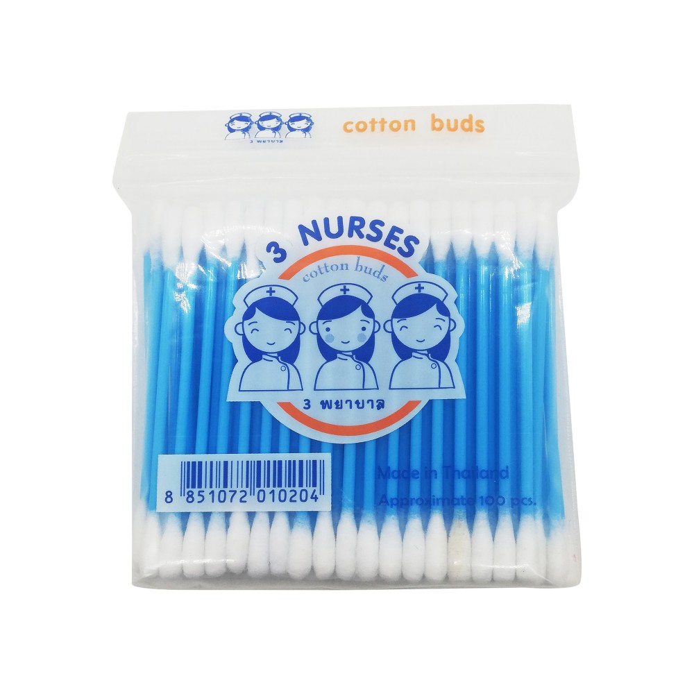 3-Nurses Cotton Buds 100's