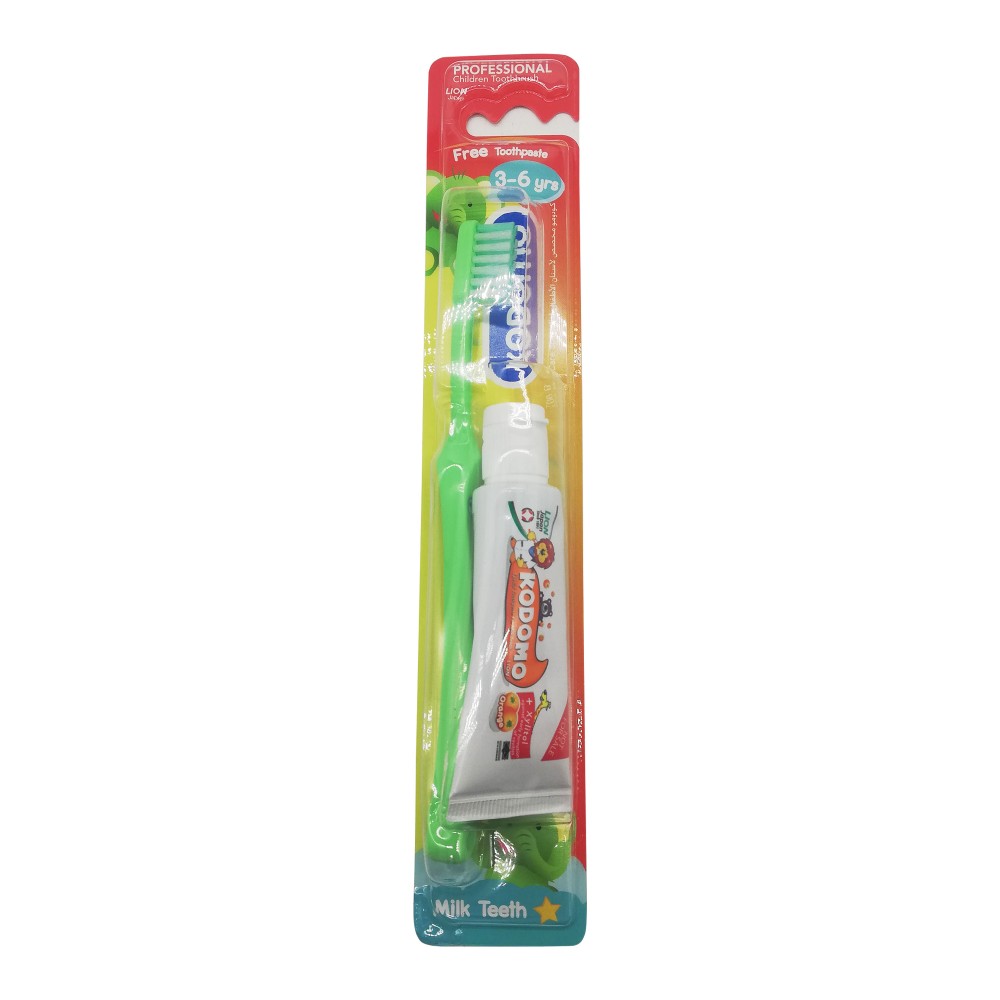Kodomo Child Toothbrush MilkTeeth With Toothpaste (3-6 years)