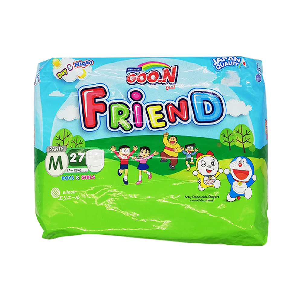 Goon Friend Baby Diaper Pants 27's Size-M (Boys & Girls)