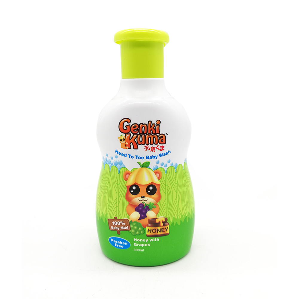 Genki Kuma Head To Toe Baby Wash Honey With Grapes 300ml