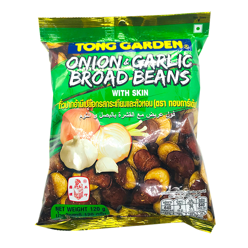Tong Garden Onion & Garlic Broad Beans With Skin 120g