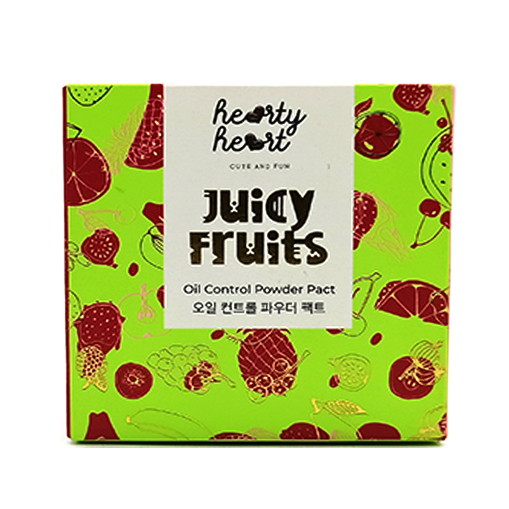 Hearty Heart Juicy Fruits Oil Control Powder Pact 4.5g (2-Cherry Berry Pie Light To Medium)