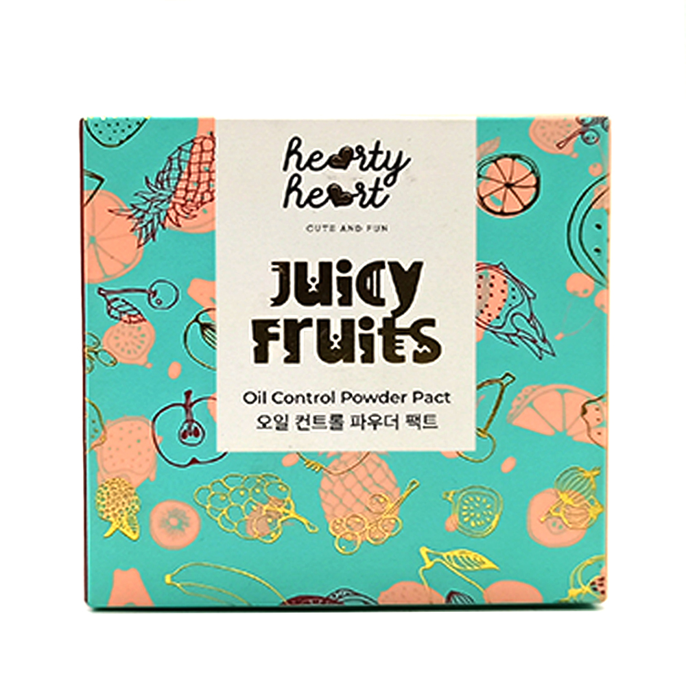 Hearty Heart Juicy Fruits Oil Control Powder Pact 4.5g (3-Peach Crumble)