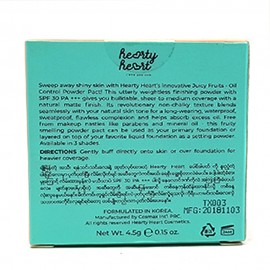 Hearty Heart Juicy Fruits Oil Control Powder Pact 4.5g (3-Peach Crumble)