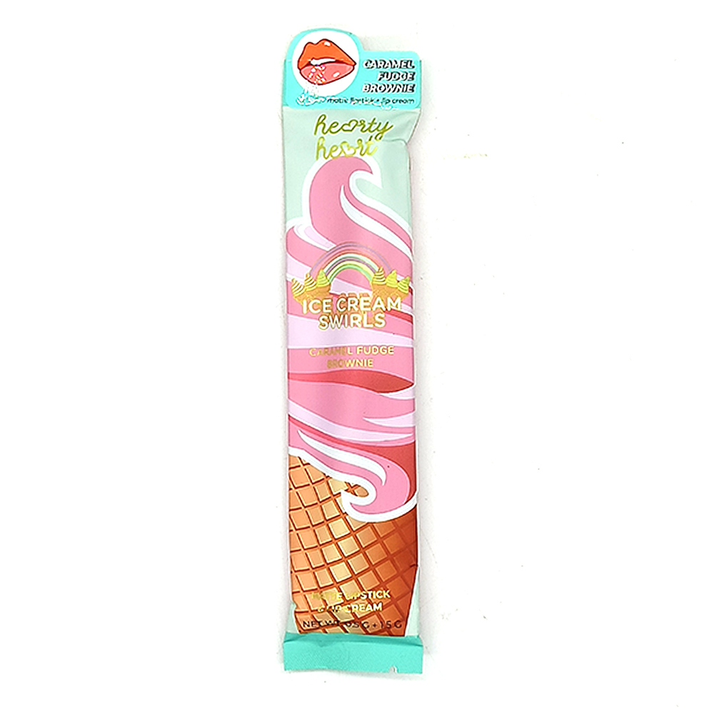 Hearty Heart Ice Cream Matte Lipstick & Lip Cream 2g (Caramel Fudge Brownie)