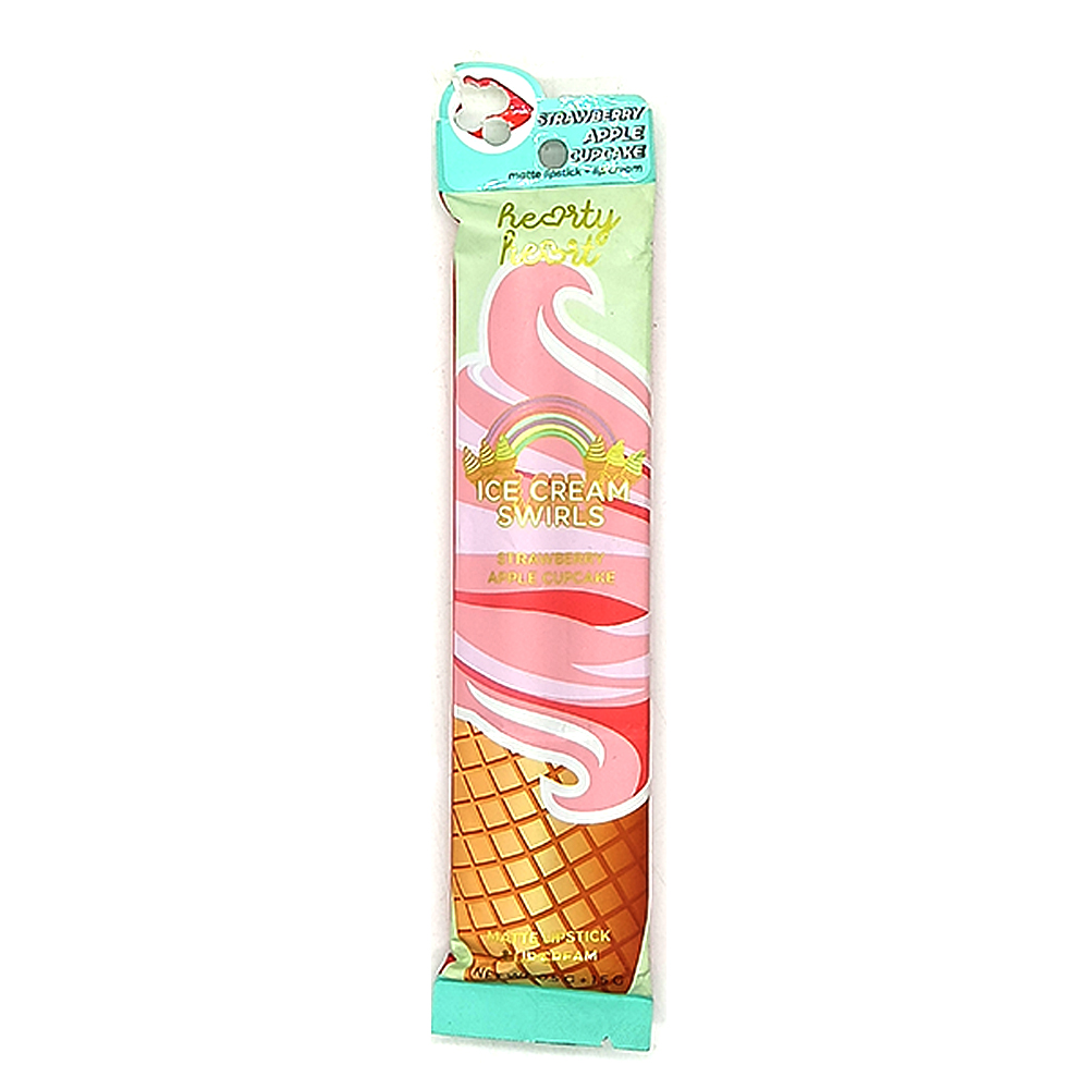 Hearty Heart Ice Cream Matte Lipstick & Lip Cream 2g (Strawberry Apple Cupcake)
