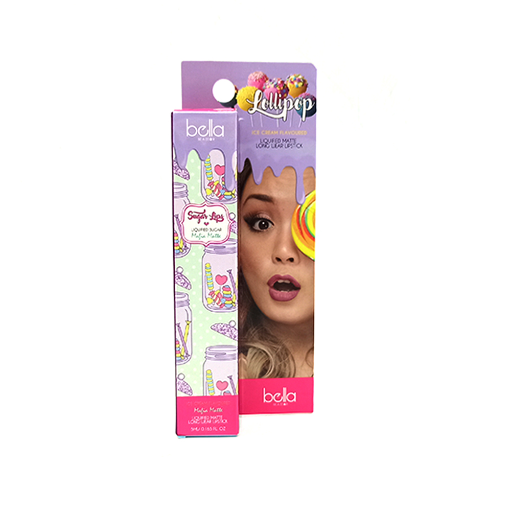 Bella Sugar Lips Liquified Matte Long Wear Lipsticks 5ml (Lollipop)