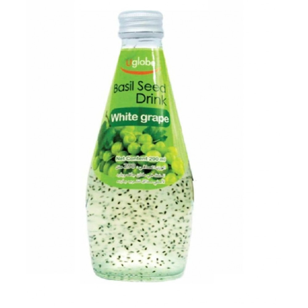 Uglobe Basil Seed Drink White Grape (300 ml) 