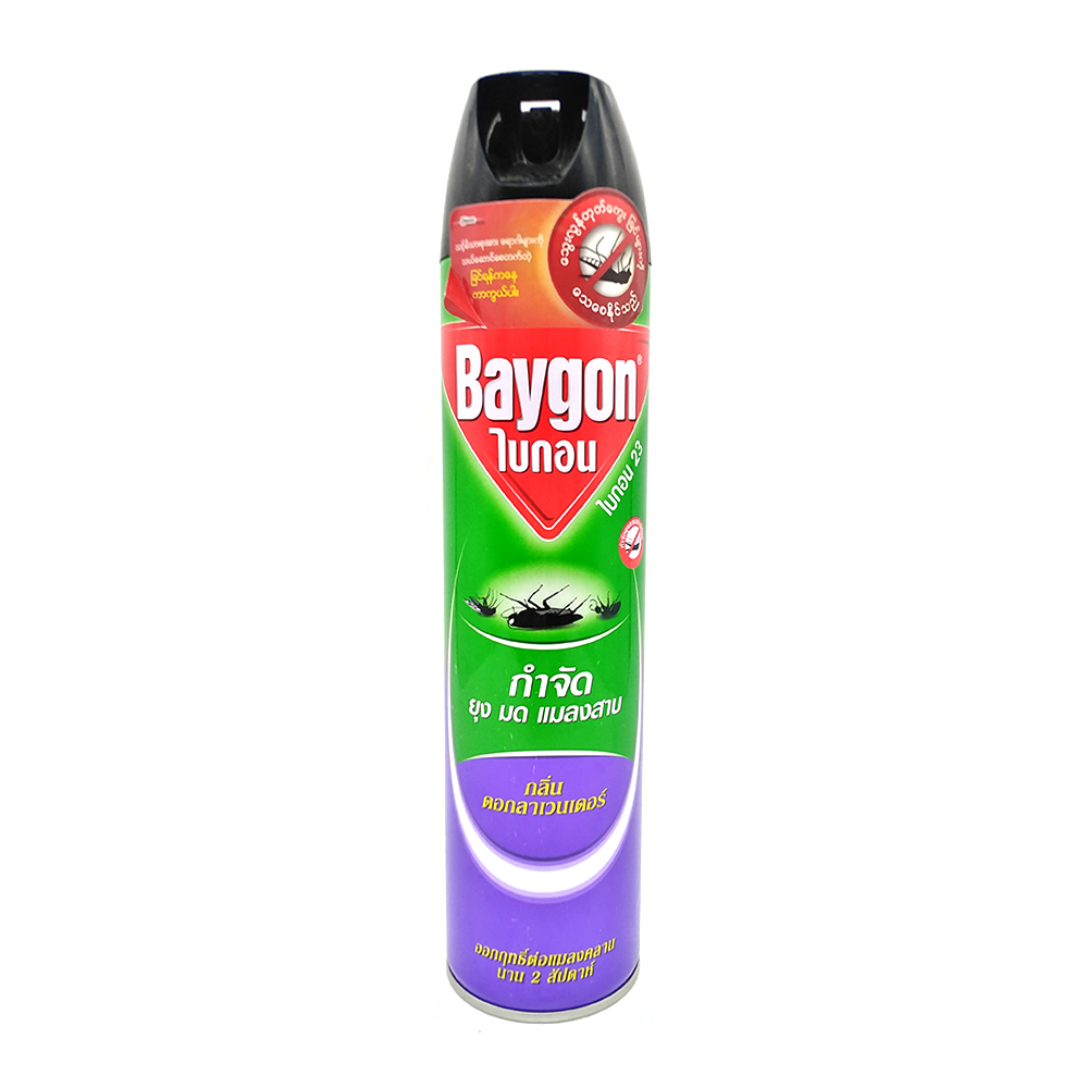 Baygon Flying Insect Killer Spray With Lavender 600ml 