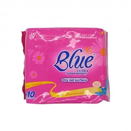 Blue Ultra Somatosensory Sanitary Napkin Dry Net Surface Chamamile Day 10's (Pink)