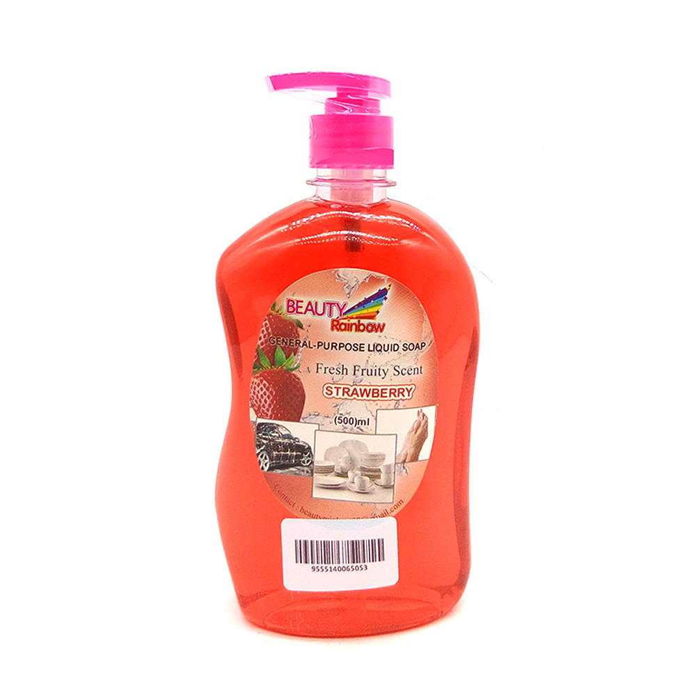 Beauty Rainbow Liquid Soap Fresh Fruity Scent Strawberry 500ml
