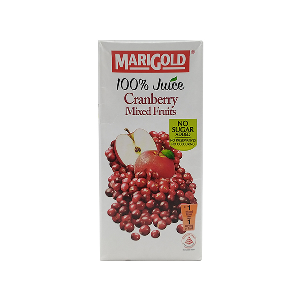 Marigold 100% Juice Cranberry Mixed Fruits 1Ltr