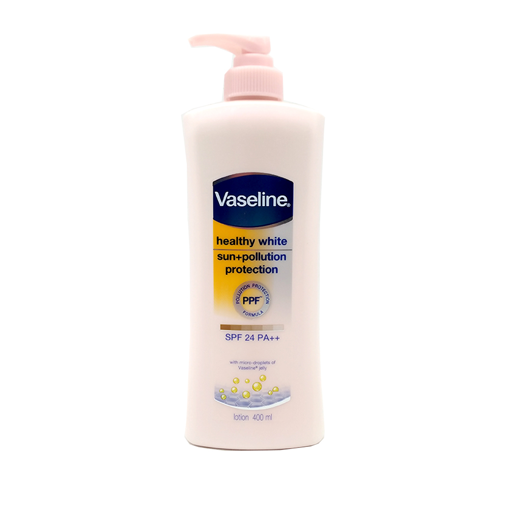 Vaseline Healthy White Lotion Sun + Pollution Protection SPF-24 PA++ 400ml