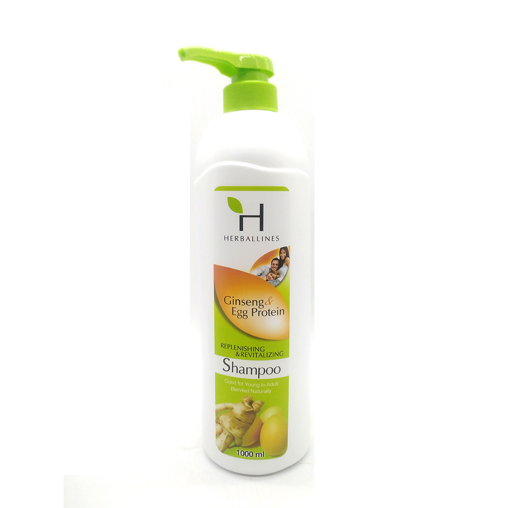 Herballines Ginseng & Egg Protein Shampoo Replenishing & Revitalizing 1000ml