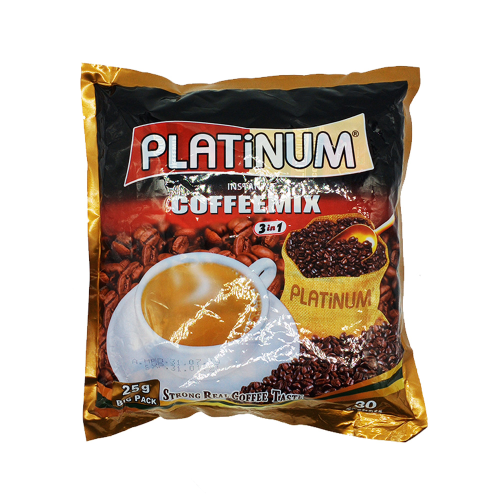 Platinum 3 in 1 Instant Coffeemix Strong Real Coffee Taste 30's 750g