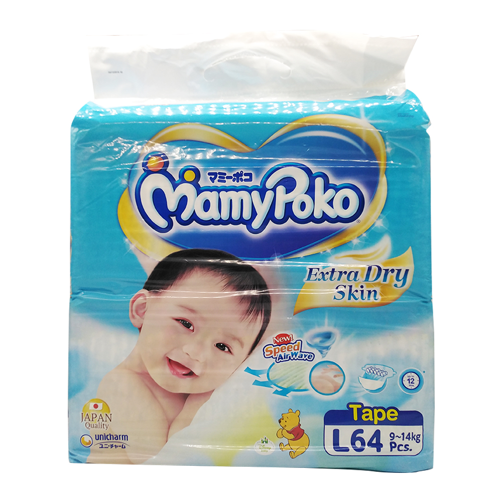 Mamy Poko Baby Diaper Extra Dry Skin 64's Size-L