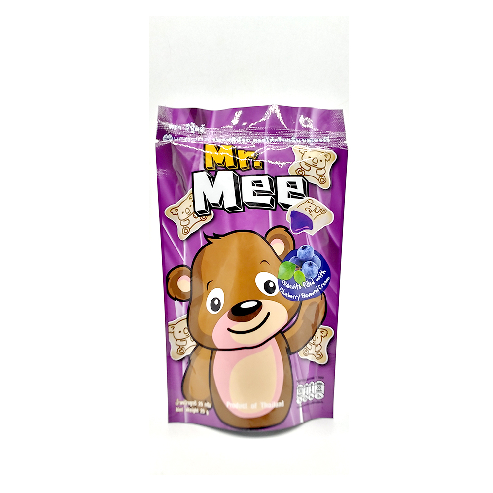 Mr.Mee Biscuits Filled With Blueberry Flavoured Cream 25g